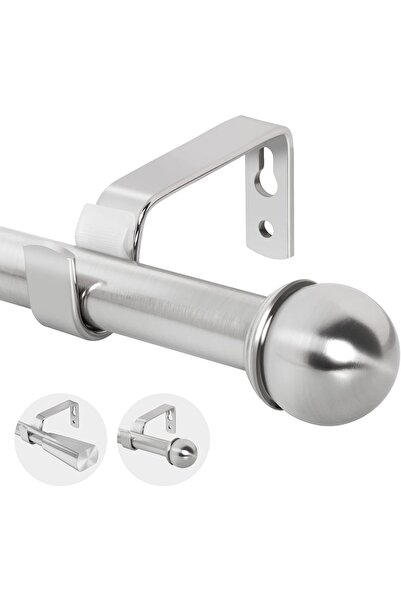 OEM Bară dublă reglabilă pentru perdele Metalică 210-310 cm Argintiu