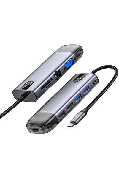 Mcdodo Σταθμός σύνδεσης USB-C με HDMI 4K PD Ethernet Γκρι (HU-7420)