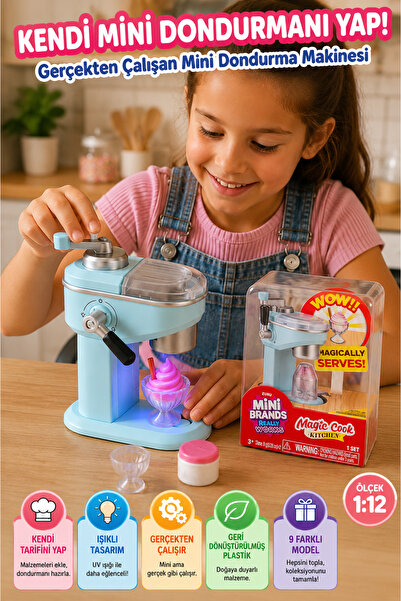 GIOCHI PREZIOSI Mini Brands Really Works Magic Cook Mini Dondurma Makinesi Oy...