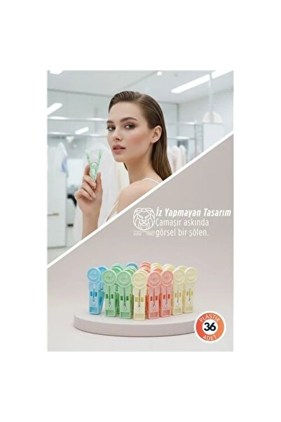 shopwave سلسلة HTC Yuliya لا تترك أثرًا Emoji Premium Color Laundry Pegs 36 ق...
