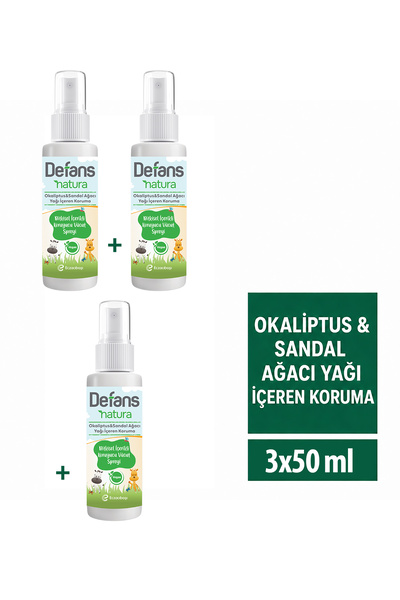 Defans Natura Bitkisel İçerikli Koruyucu Vücut Spreyi 3'lü