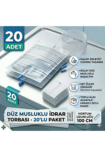 Lunihome Lunimed Düz Musluk İdrar Torbası 20 Adet