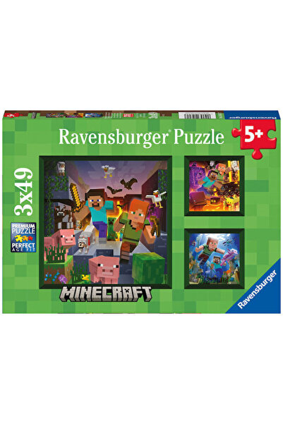 RAVENSBURGER Παιδικό Παζλ Minecraft Βίωματα για 5+ Ετών 147 τεμάχια