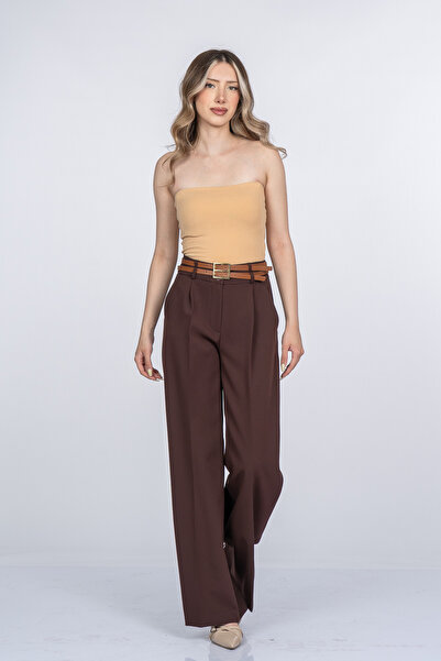 MissVina Women's High Waist Gloria Modern Cut High Waist Trousers Casual Dail...