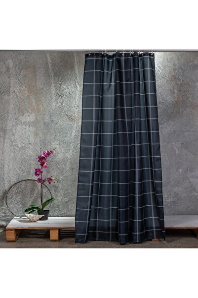 Melinen Κουρτινα Μπανιου 180x200 Check Black