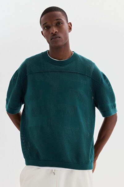 H&M Relaxed Fit Boxy Mesh T-shirt