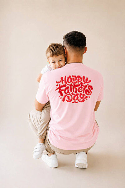 genosha Babalar Günü Hediyesi, Baba Çocuk Kombin, 100% Pamuk Oversize T-shirt