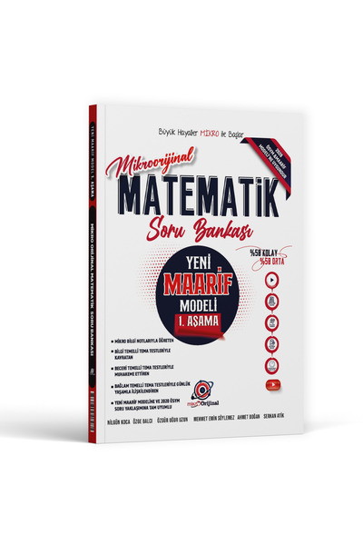 Orijinal Yayınları Orijinal Mikro TYT Matematik Maarif Modeli 1. Aşama Soru B...