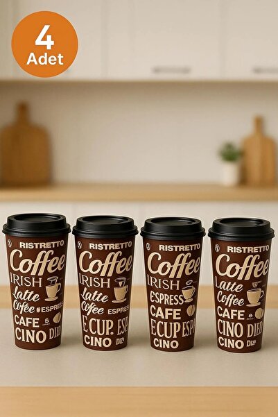 Galeriyo Kahve Bardağı Coffe Desenli 4 Adet