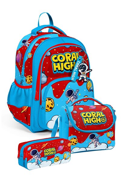 Coral High مجموعة حقائب مدرسية ثلاثية للأولاد في المدارس الابتدائية (مطبوع عل...
