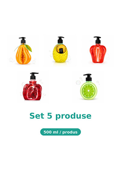 Tasty Set 5 Produse Tasty, Mix Pepene Galben, Ananas, Capsuni, Rodie, Lime