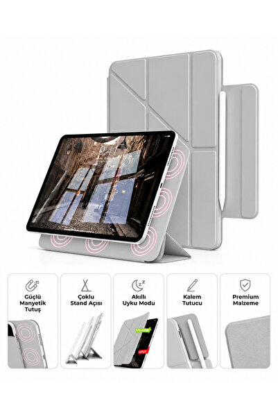 EHZ TEKNOLOJİ iPad A16 2025 / iPad 10. Nesil 2022 Uyumlu Manyetik Kılıf Kalem...