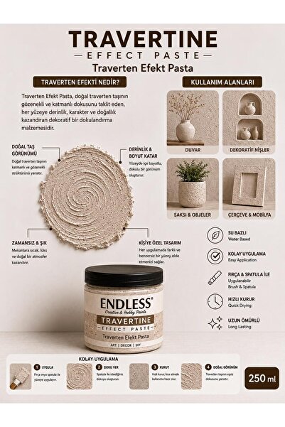 Endless Hobby Paint Traverten Efekt Pasta TP-03 Bej 250ml