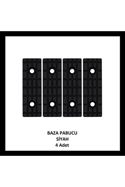 Adilon Baza Pabucu, Plastik Takoz Ayak, Siyah (4 Adet)