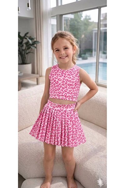 bahar uğurlu Premium Quality Girls' Shorts Swimsuit Skirt Set