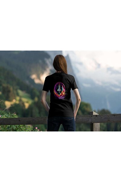 iLovePrints Colorful Space Shuttle Launch Tshirt