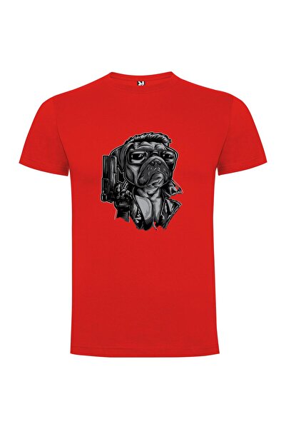 iLovePrints Pug Noir Gunslinger Tshirt