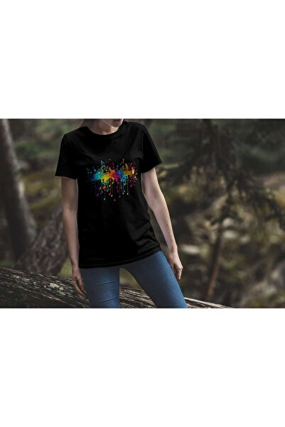 iLovePrints Colorful Musical Splash Tshirt