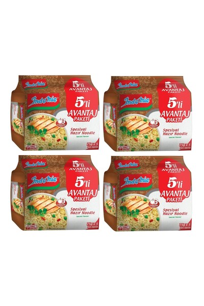 indome Indomie Hazır Noodle Spesiyal 75gr X 5 Li Avantaj Paket X 4 Adet