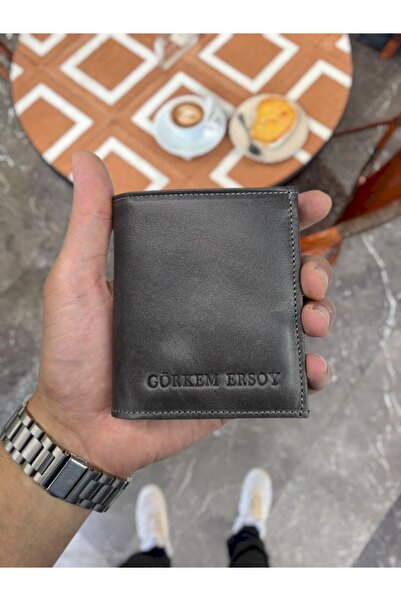 VİSSO 111 Hakiki Deri Bozuk Para Bölmeli Kişiye Özel Klasik Erkek Unisex Cüzdan
