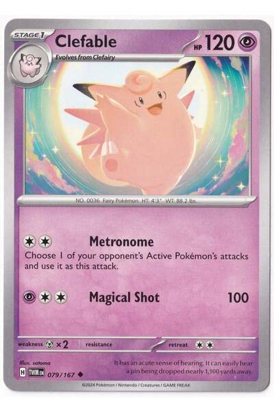 Pokemon Clefable 079/167 - Twilight Masquerade - Kartı (Mint)