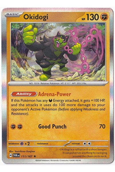 Pokemon Okidogi [Holo] 111/167 - Twilight Masquerade - Kartı (Mint)