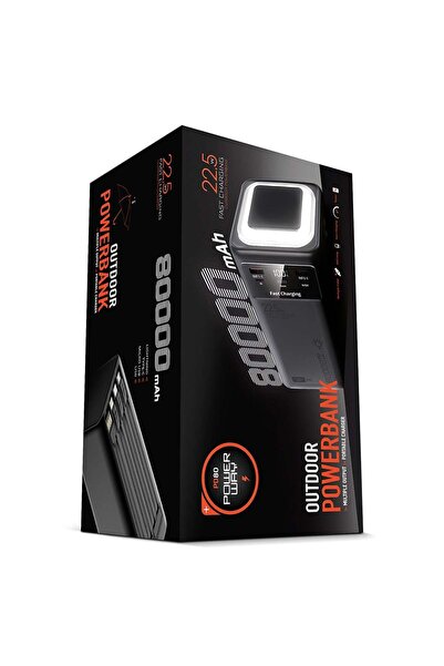 Powermaster Powerway PD80 80.000mAh 22.5W PD & QC 3.0 Hızlı Şarj Destekli Dij...