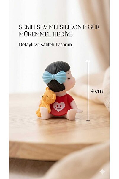 Şirin Sevimli Tasarım Mini Figürler - 4 cm Dekoratif Masaüstü Biblo Serisi