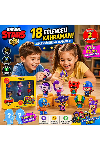Cici Oyuncak Brawl Stars 8 li Deluxe Paket El Primo Emz Bea Poco Mortis Nita ...