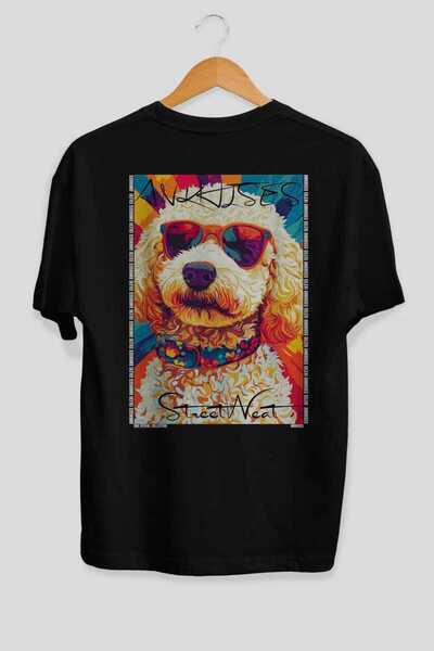 Ankhises Μπλουζάκι  "For Dog Lovers " με στάμπα 50 σκυλιών στην πλάτη, μαύρο,...