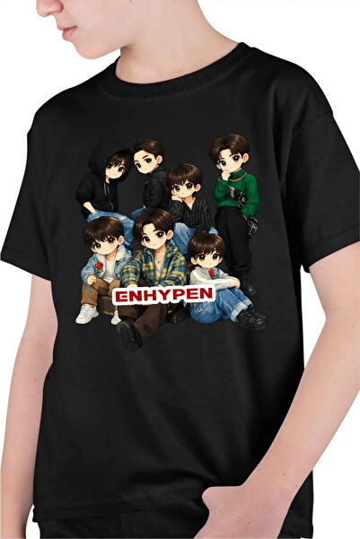 OEM Μπλουζάκι K-pop Enhypen Καρτούν Εμπορεύματα
