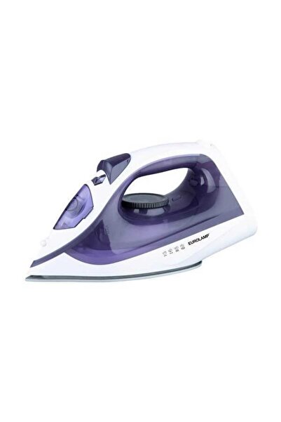 EUROLAMP Σίδερο ατμού 2200W με αντικολλητική πλάκα, Λευκό-Μωβ