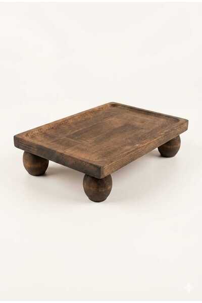 MoodConcept Wooden Ahşap Dikdörtgen Sunum Standı Naturel (17x30 cm)