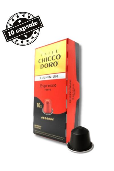 Chicco d'Oro 10 Capsule Espresso Forte – Compatibile cu Nespresso