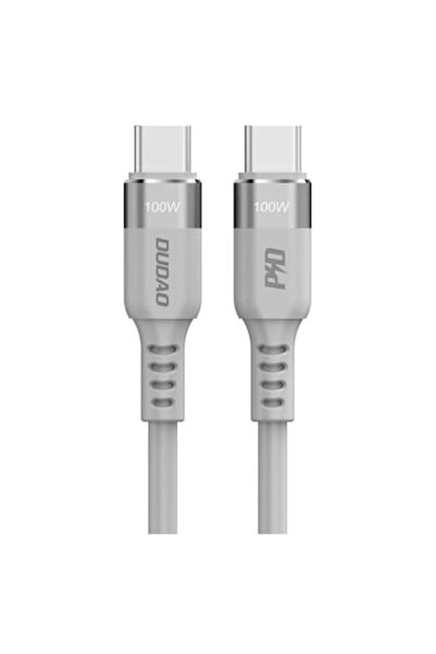 DUDAO USB-C to USB-C Data Cable for iPhone 17, 100W, QC 3.0, 1m, Grey, Super ...