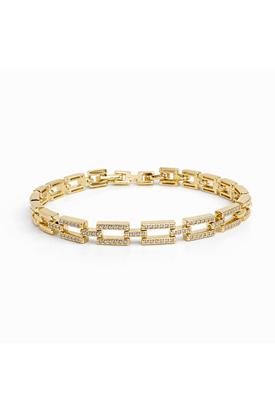 PerleJewelry Link Crystal Gold Bileklik