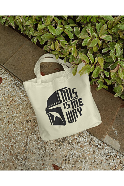buzagi tasarım ürünleri Star Wars Zippered Lined Gusseted Canvas Bag 35 X 40 cm