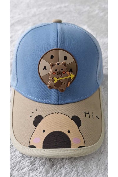 EFİLACCESSORİES Premium Unisex Children's Hat for Ages 5-10 with 3D Rotating Bear Toy