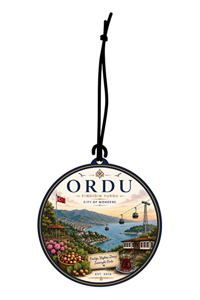 Meröka Ordu Şehri Tasarımlı Oto Kokusu,Araba Kokusu,Oto Aksesuarı ve Koku Gid...