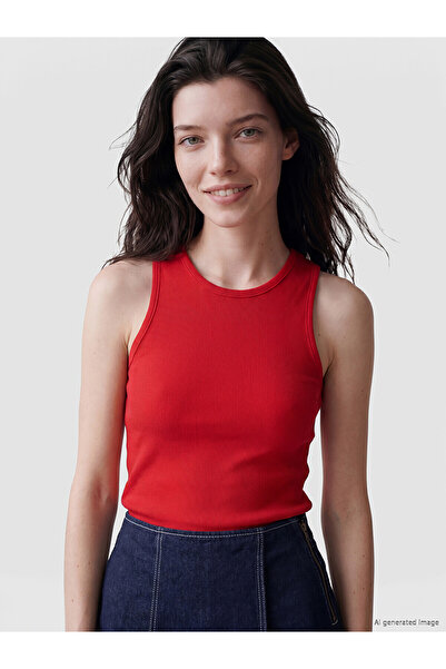 LC Waikiki Nevavm Women's Oval Neck Tank Top with a Difference
