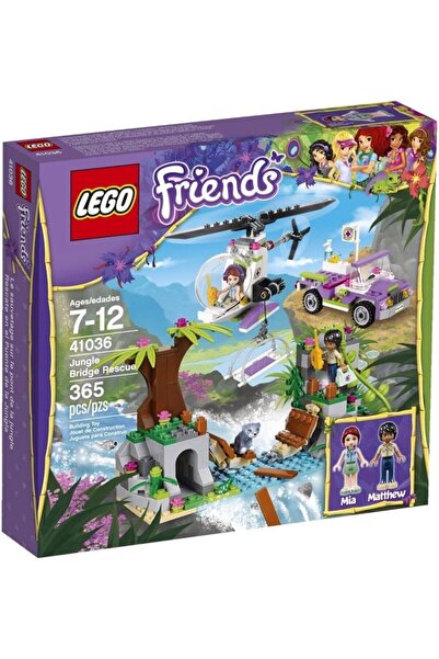 LEGO مجموعة بناء فريندز جونجل بريدج ريسكيو 41036