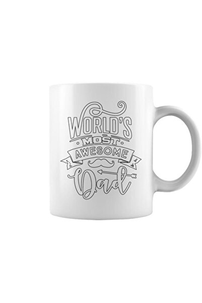 NASAQ From Kid For Dad Color Your Own Craft Awesome Dad Coffee Mug