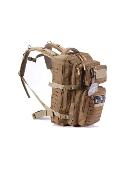 Burak Askeri Malzeme Kum Renkli 50 Litre Cordura Kumaş Körüklü Operasyon, Dağ...