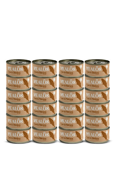 MEALOS طعام قطط رطب معلب بالتونة والدجاج بالجيلي 80x24 جم