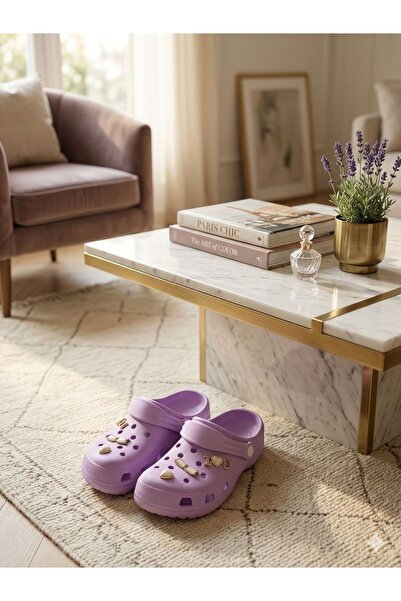 mikam Women's Closed Cros Slippers with Stone Accessories Are Suitable for Bo...