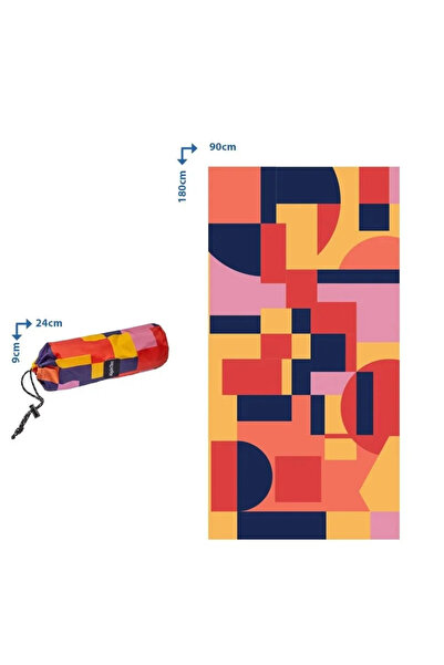 AlpinTec Πετσέτα Γυμναστηρίου/Παραλίας DryFast Shapes (90Χ180) 126-Κόκκινο