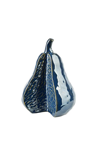 MONDEX Figurină decorativă ceramică Pară Saggio 12x11x17 cm Albastru marin și...