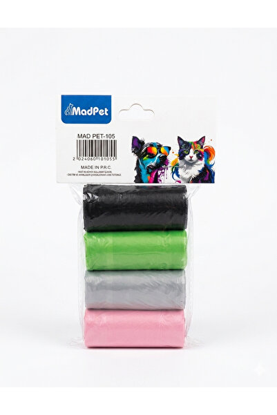 shop MadPet Kedi ve Köpek Kaka Poşeti 4'lü Rulo Renkli