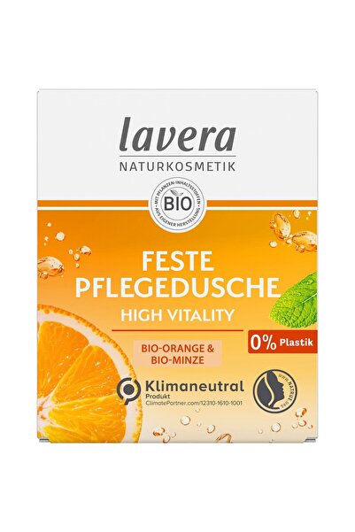 Lavera Gel de dus solid cu portocala bio si menta bio High Vitality