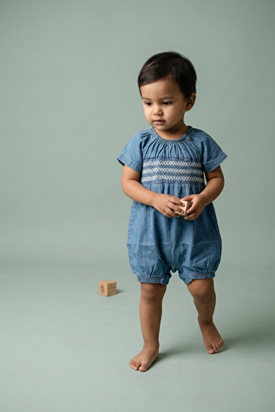 zumino Baby Girl Gipeli Summer Denim Jeans Overalls